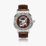 Skene Scottish Clan Tartan Crest Badge Silver Automatic Watch Size 46mm