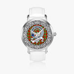 Grierson Scottish Clan Tartan Crest Badge Silver Automatic Watch Size 46mm