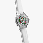 McCulloch Scottish Clan Tartan Crest Badge Silver Automatic Watch Size 46mm