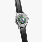 Scottish Patterson Clan Tartan Badge Silver Automatic Watch Size 46mm