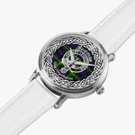 Bowman Scottish Clan Tartan Crest Badge Silver Automatic Watch Size 46mm