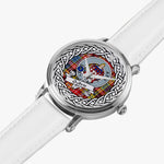 Ogilvie Scottish Clan Tartan Crest Badge Silver Automatic Watch Size 46mm