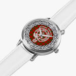 Scottish Dewar Clan Tartan Crest Badge Silver Automatic Watch Size 46mm