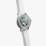 Caldwell Scottish Clan Tartan Crest Badge Silver Automatic Watch Size 46mm