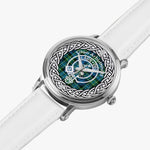 Scottish Arbuthnott Clan Tartan Crest Badge Silver Automatic Watch Size 46mm