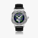 Campbell Clan Tartan Crest Badge Silver Automatic Watch Size 46mm
