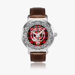 Scottish MacNaughton Clan Tartan Crest Badge Silver Automatic Watch Size 46mm
