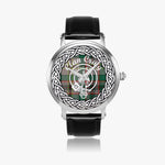 Scottish Craig Clan Tartan Crest Badge Silver Automatic Watch Size 46mm