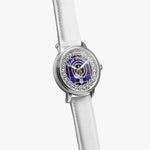Scottish Dunlop Clan Tartan Crest Badge Silver Automatic Watch Size 46mm