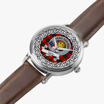 Kerr Scottish Clan Tartan Crest Badge Silver Automatic Watch Size 46mm