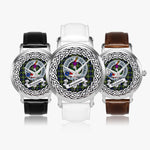 Fergusson Scottish Clan Tartan Crest Badge Silver Automatic Watch Size 46mm