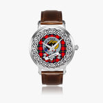 Ruthven Scottish Clan Tartan Crest Badge Silver Automatic Watch Size 46mm