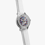 Spens Scottish Clan Tartan Crest Badge Silver Automatic Watch Size 46mm