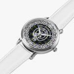 Scottish Colquhoun Clan Tartan Crest Badge Silver Automatic Watch Size 46mm