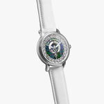 Kirkpatrick Scottish Clan Tartan Crest Badge Old Silver Automatic Watch Size 46mm