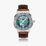 Scottish Gordon Ancient Clan Tartan Crest Badge Silver Automatic Watch Size 46mm