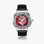 Reed Scottish Clan Tartan Crest Badge Silver Automatic Watch Size 46mm