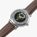 Aiton Scottish Clan Tartan Crest Badge Silver Automatic Watch Size 46mm
