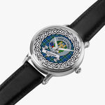 Falconer Scottish Clan Tartan Crest Badge Silver Automatic Watch Size 46mm