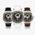 Scottish MacDonell Celtic Circle Silver Automatic Watch Size 46mm