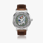 Balfour Scottish Clan Tartan Crest Badge Silver Automatic Watch Size 46mm