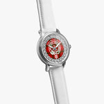 Scottish MacQuarrie Clan Tartan Crest Badge Silver Automatic Watch Size 46mm