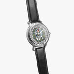 Balfour Scottish Clan Tartan Crest Badge Silver Automatic Watch Size 46mm