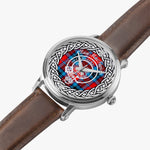 MacTavish Scottish Clan Tartan Badge Silver Automatic Watch Size 46mm