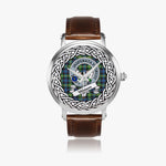 Watson Scottish Clan Tartan Crest Badge Silver Automatic Watch Size 46mm