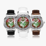 Scottish Baxter Clan Tartan Crest Badge Silver Automatic Watch Size 46mm
