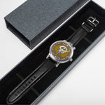 Scottish Houston Celtic Circle Silver Automatic Watch Size 46mm