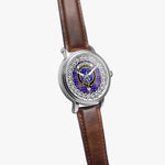 Ochterlony Scottish Clan Tartan Crest Badge Silver Automatic Watch Size 46mm