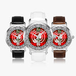 Maxwell Scottish Clan Tartan Crest Badge Old Silver Automatic Watch Size 46mm