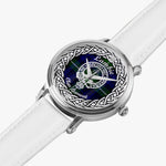 Lambie Scottish Clan Tartan Crest Badge Silver Automatic Watch Size 46mm