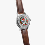 Moncreiffe Scottish Clan Tartan Crest Badge Silver Automatic Watch Size 46mm