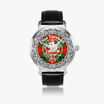 Scottish Turnbull Clan Tartan Crest Badge Silver Automatic Watch Size 46mm