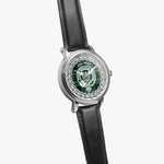 Scottish Mow Clan Tartan Crest Badge Silver Automatic Watch Size 46mm
