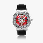 Scottish Adamson Clan Tartan Crest Badge Silver Automatic Watch Size 46mm