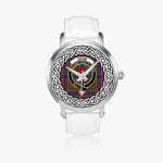 Adam Scottish Clan Tartan Crest Badge Silver Automatic Watch Size 46mm