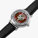 Martin Scottish Clan Tartan Crest Badge Silver Automatic Watch Size 46mm