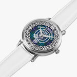Scottish Glendinning Clan Tartan Crest Badge Silver Automatic Watch Size 46mm
