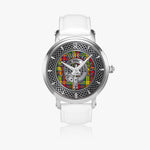 Clan Buchanan Crest & Tartan Knot Sterling Silver Unisex Automatic Watch (Silver) Size 46mm