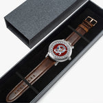 Wallace Scottish Clan Tartan Crest Badge Silver Automatic Watch Size 46mm