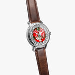Maxwell Scottish Clan Tartan Crest Badge Old Silver Automatic Watch Size 46mm