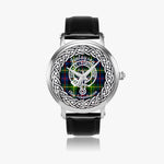 Finlayson Scottish Clan Tartan Crest Badge Silver Automatic Watch Size 46mm