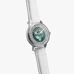 Scottish Armstrong Ancient Clan Tartan Crest Badge Silver Automatic Watch Size 46mm