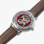 Nicolson Scottish Clan Tartan Crest Badge Silver Automatic Watch Size 46mm