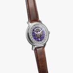 Allardice Scottish Clan Tartan Crest Badge Silver Automatic Watch Size 46mm