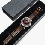 Pennycook Scottish Clan Tartan Crest Badge Silver Automatic Watch Size 46mm