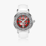 Cumming Clan Tartan Crest Badge Silver Automatic Watch Size 46mm
